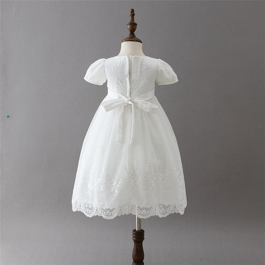 Rose Baptismal Dress for Kids back