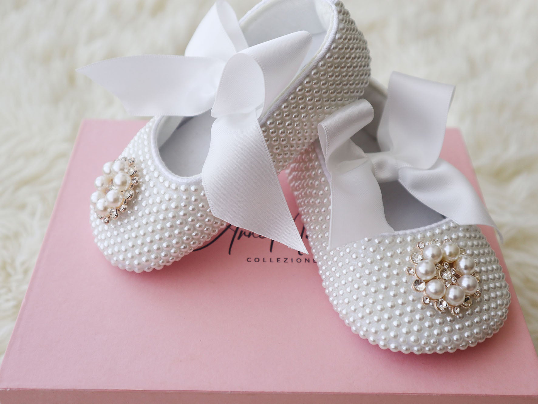 Baptismal Pear Shoes for Kids zoom in